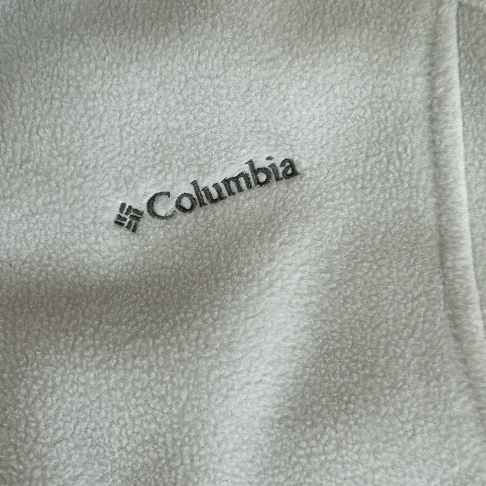Columbia Light Grey Benton Springs Full Zip Fleece Jacket Size XL Granola Girl - Picture 6 of 9